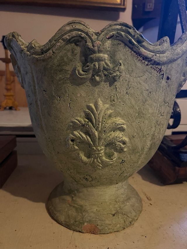 Jarrón barro estilo palacio