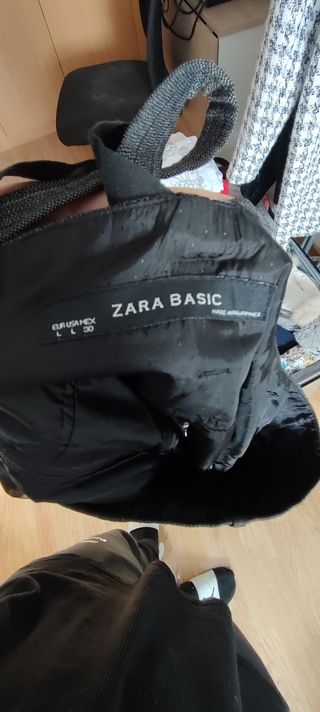 falda gris Zara talla L