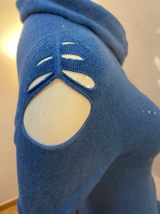 Abito blu sexy aderente taglia unica