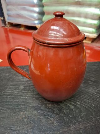 Jarra porcelana esmaltada antigua