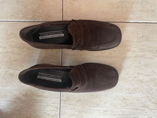 Zapatos de tacon de ante 
