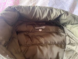 Plumas verde oliva mujer talla S