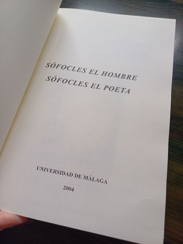 Libro Sófocles el hombre y poeta