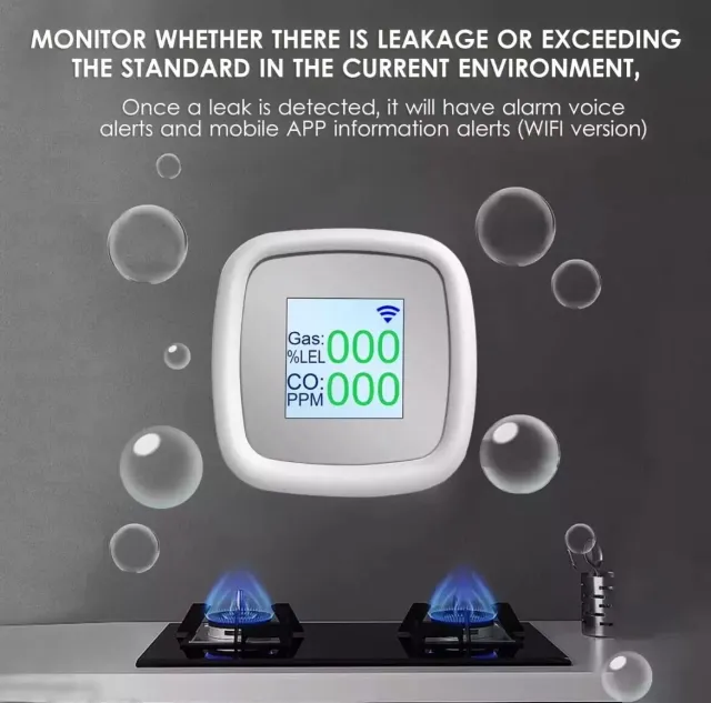 Rilevatore Gas e Monossido di carbonio 2 in 1 Tuya