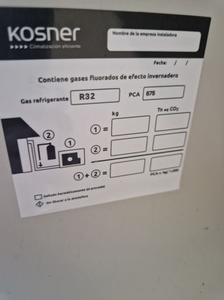 Aire acondicionado Kosner  6000 frigorías 3×1