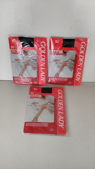 3 collant Golden lady TG I-II nero