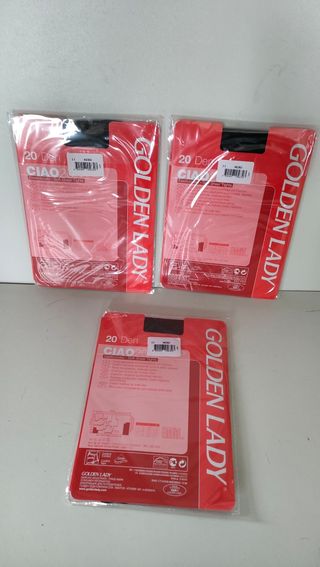 3 collant Golden lady TG I-II nero
