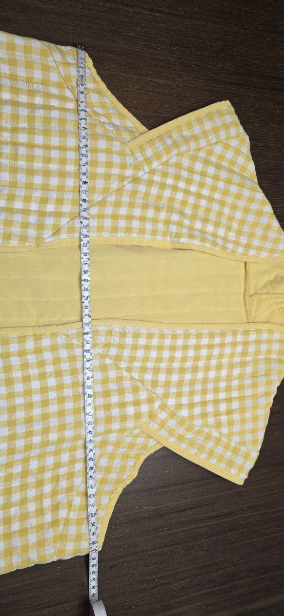 Chaleco cuadro vichy amarillo talla unic