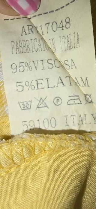 Chaleco cuadro vichy amarillo talla unic