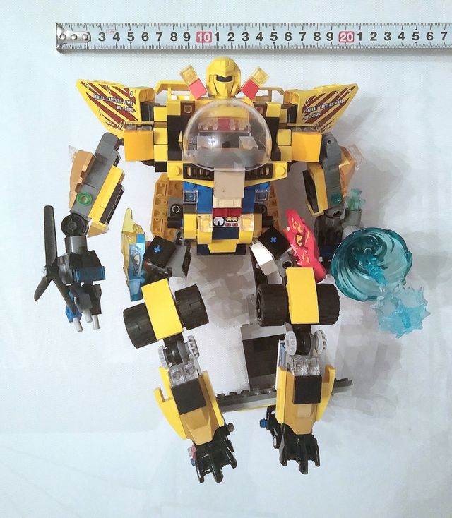 Set Robot Mecha armato con pezzi Lego 23 cm