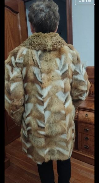 Chaquetón piel de zorro vintage 