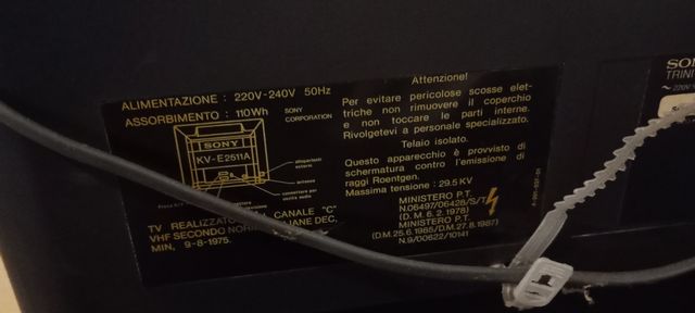 Sony Trinitron Televisore tubo catodico