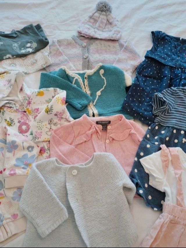 Lote 19 peças menina 3-6meses