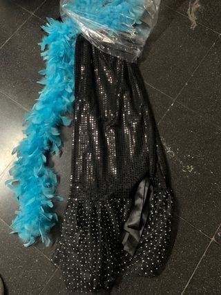 Disfraz mujer charleston y boa