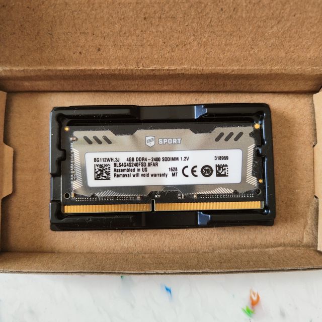 RAM DDR4 4GB 2400HZ BALLISTIX CRUZIAL