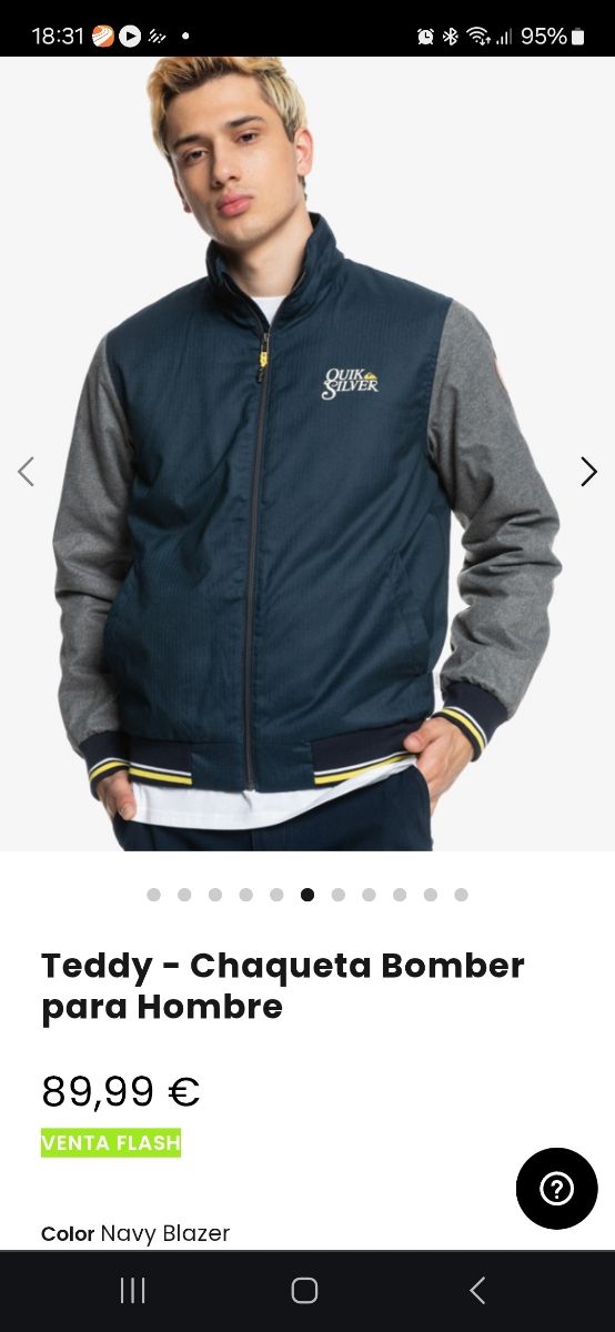 QUIKSILVER TEDDY CHAQUETA BOMBER