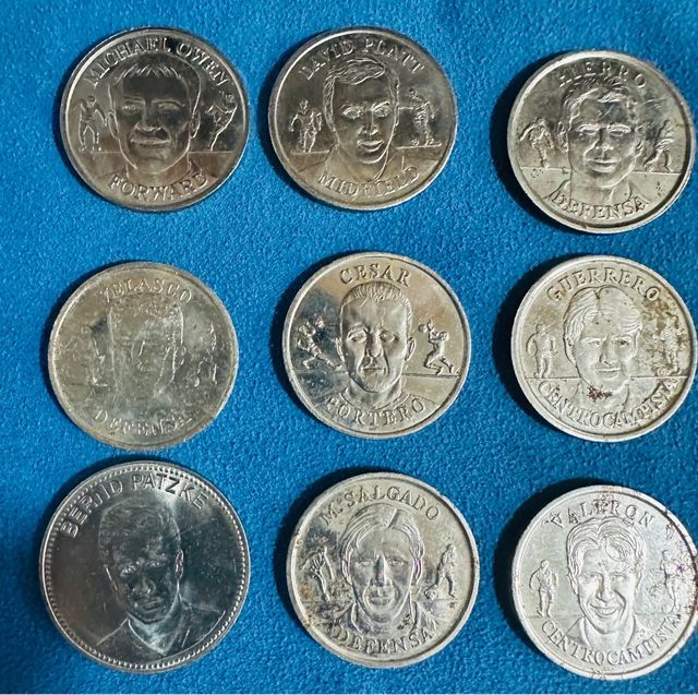 9 Medalhas Comemorativas do Futebol Mundial