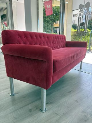 Sofa para negocio chester rojo