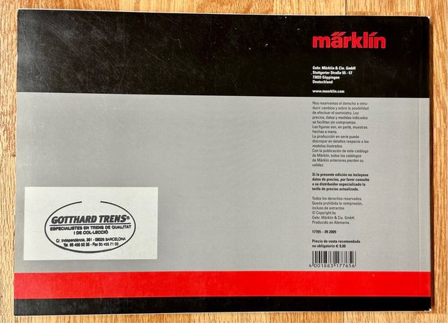 Catalogo Marklin H0 2009/2010 150 Aniversario 