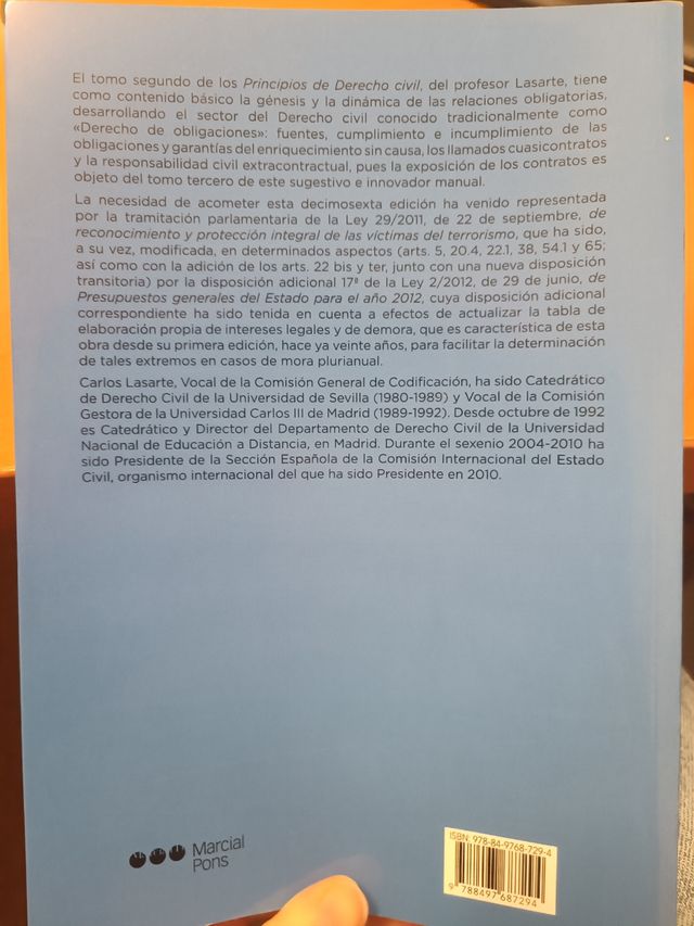Principios de Derecho civil Tomo II: Derecho de obligaciones (Manuales universitarios) (Spanish Edition)