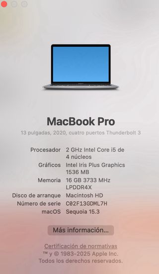 Macbook Pro 13” 512GB 16GB Ram