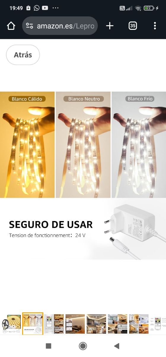 Luzes LED de 10m