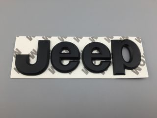 EMBLEMA METALICO JEEP NEGRO MATE ADHESIVO