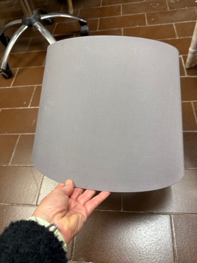 Pantalla lampara gris