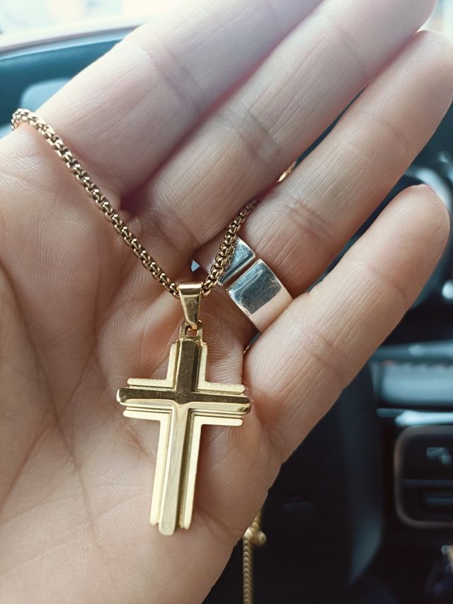 Cadena con cruz 50 cm la cadena