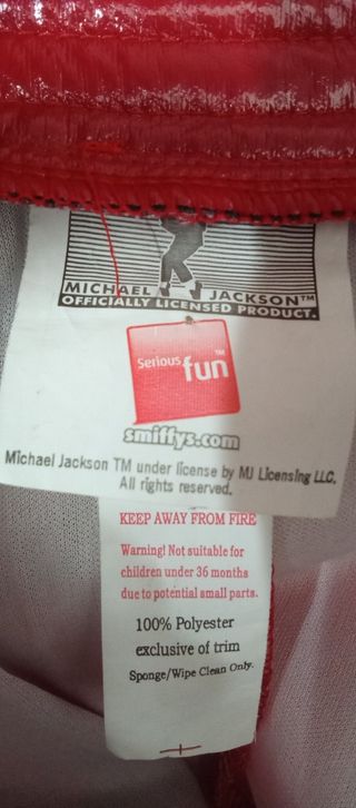 Carnaval Chaqueta disfraz Michael Jackson