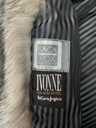 Abrigo de Piel de Zorro Plateado