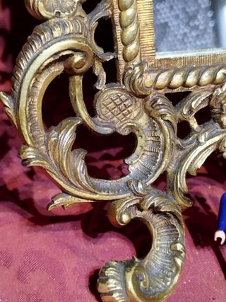 ANTIGUO MARCO BRONCE ESPEJO