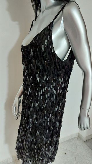 Abito pura seta e payette Xxl  da ballo latino.