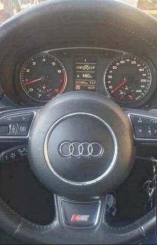 1 Pegatina logotipo Sline para volante Audi.