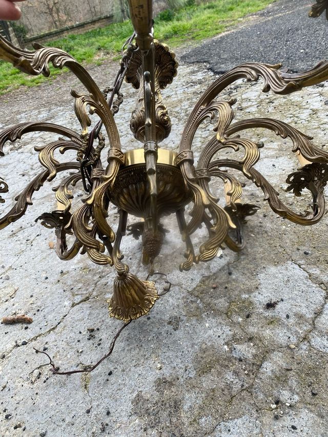 Lampadario in ottone