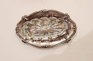 Portastuzzicadenti acciaio e cristallo