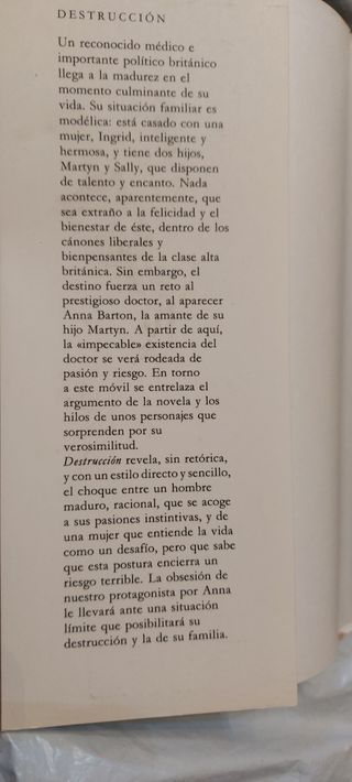 Destrucción . Josephine Hart