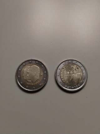 Monedas de dos euros 2005 y 2014