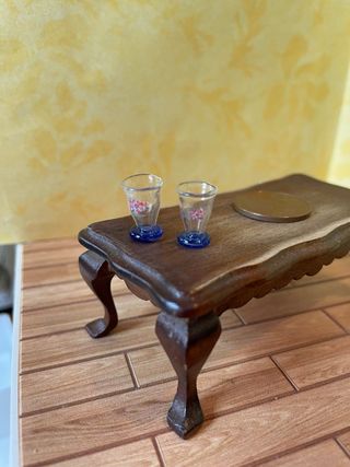 Coppia bicchieri vetro dollshouse