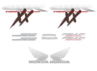 Kit adhesivos HONDA CBR1100XX SUPERBLACKBIRD NEGRA