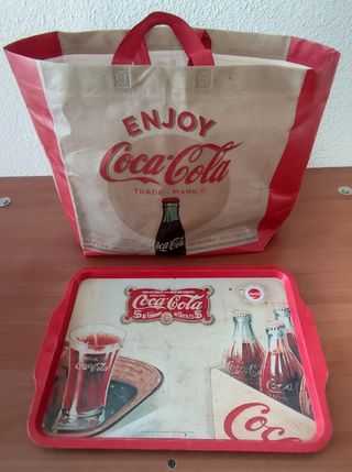 ANTIGUA BANDEJA COCA-COLA DE 48,3 x 34,5 x 2 CM Y
