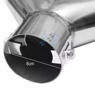 Terminal de escape doble cromado para coche