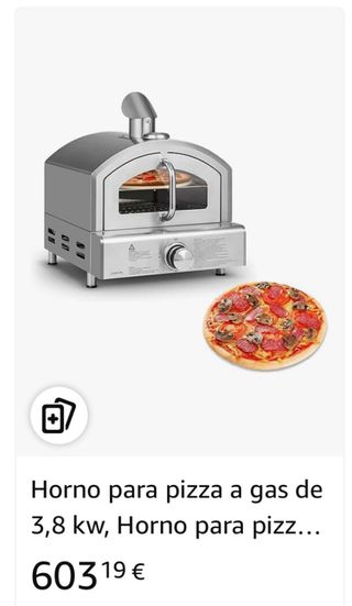 Horno para pizza a gas de 38 kw