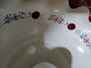 Lampadario in ceramica dipinto a mano 