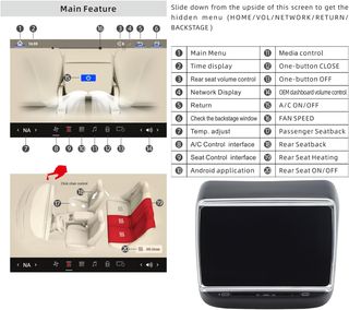 Schermo Touch Sedile Posteriore Tesla 20 PIN NUOVO
