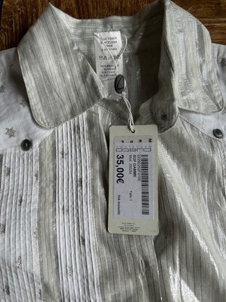Blusa Blanca Cuato Barcelona size 1 (xs o 36)