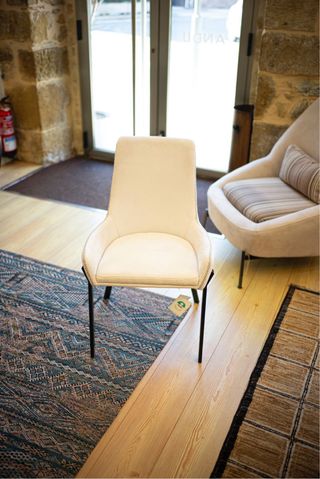 Silla DIANE Negro y Blanco con Hilo Gris 