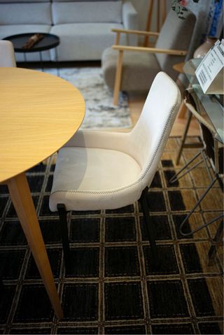 Silla DIANE Negro y Blanco con Hilo Gris 