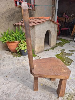Silla de madera Antigua med s.XX