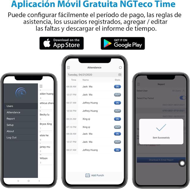 Reloj para fichar biométrico